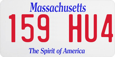 MA license plate 159HU4