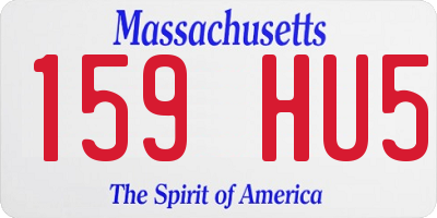 MA license plate 159HU5