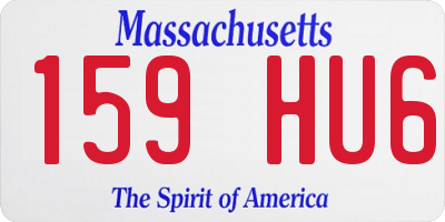 MA license plate 159HU6