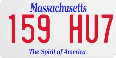 MA license plate 159HU7