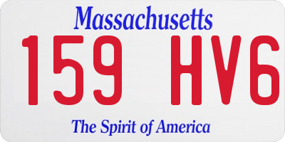MA license plate 159HV6