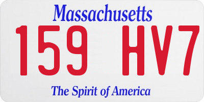 MA license plate 159HV7