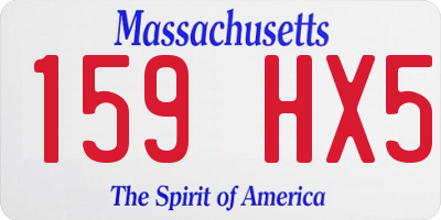MA license plate 159HX5