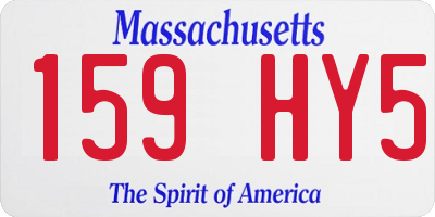 MA license plate 159HY5