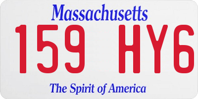 MA license plate 159HY6