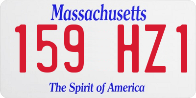 MA license plate 159HZ1