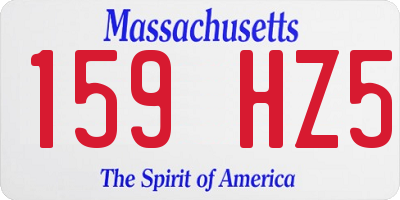 MA license plate 159HZ5