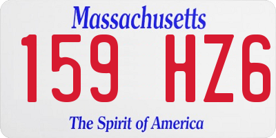 MA license plate 159HZ6