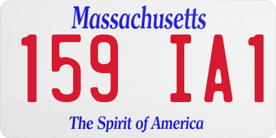MA license plate 159IA1