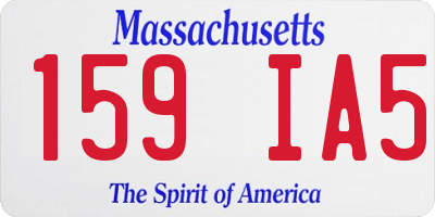 MA license plate 159IA5