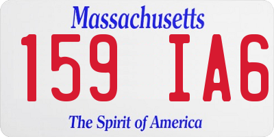 MA license plate 159IA6