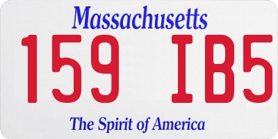 MA license plate 159IB5