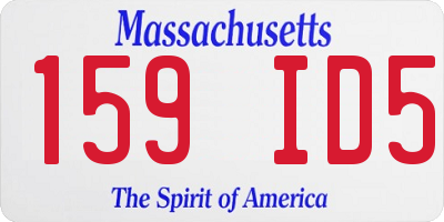 MA license plate 159ID5