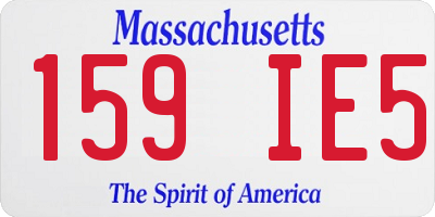 MA license plate 159IE5