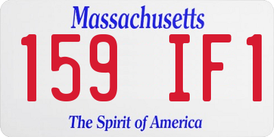 MA license plate 159IF1