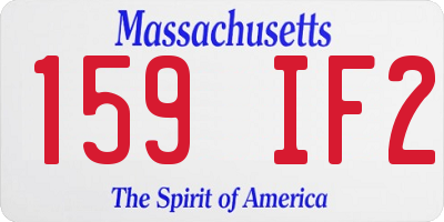 MA license plate 159IF2