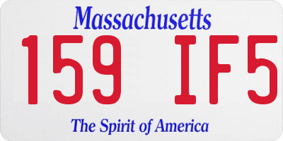 MA license plate 159IF5