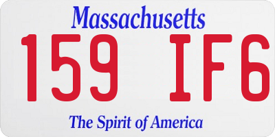 MA license plate 159IF6