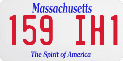 MA license plate 159IH1