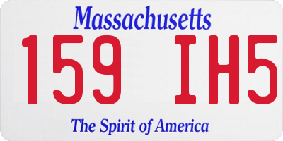 MA license plate 159IH5
