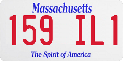 MA license plate 159IL1