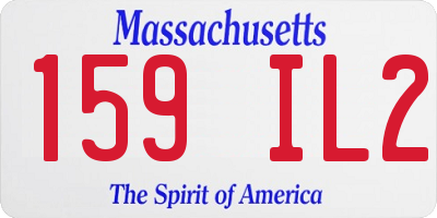 MA license plate 159IL2