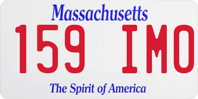 MA license plate 159IM0