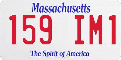 MA license plate 159IM1