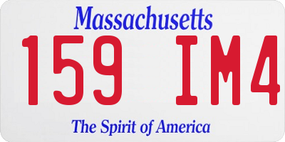 MA license plate 159IM4