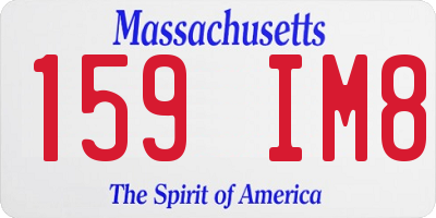 MA license plate 159IM8