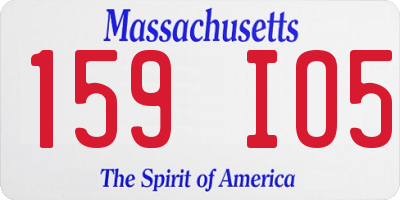 MA license plate 159IO5