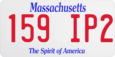 MA license plate 159IP2