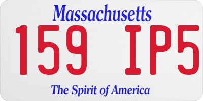 MA license plate 159IP5