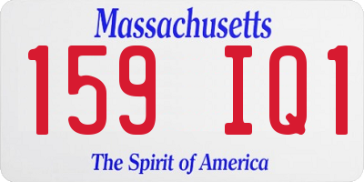 MA license plate 159IQ1