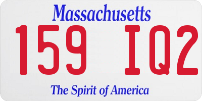 MA license plate 159IQ2