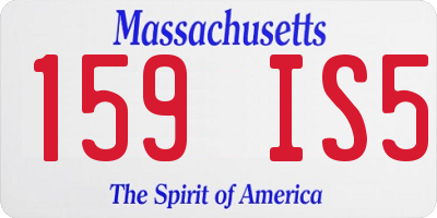 MA license plate 159IS5