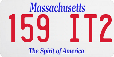 MA license plate 159IT2