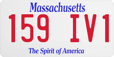 MA license plate 159IV1