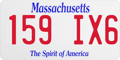 MA license plate 159IX6