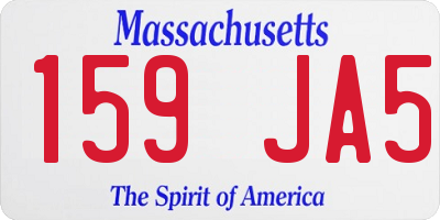 MA license plate 159JA5