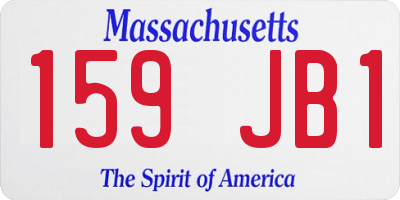 MA license plate 159JB1