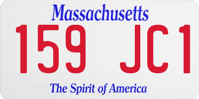 MA license plate 159JC1