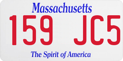 MA license plate 159JC5