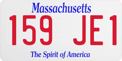 MA license plate 159JE1