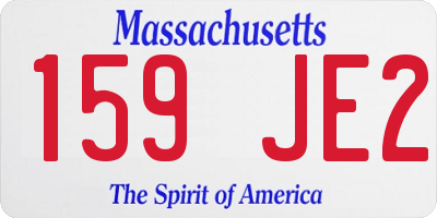 MA license plate 159JE2