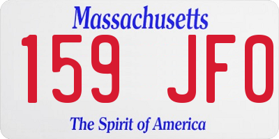 MA license plate 159JF0