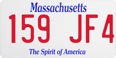 MA license plate 159JF4