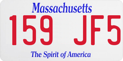 MA license plate 159JF5