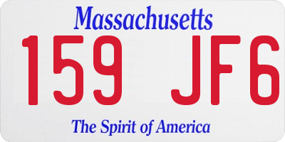 MA license plate 159JF6