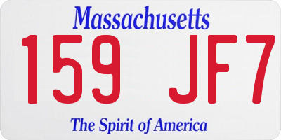 MA license plate 159JF7
